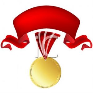 0511-1102-0714-4260_Gold_Medal_with_a_Red_Ribbon_clipart_image