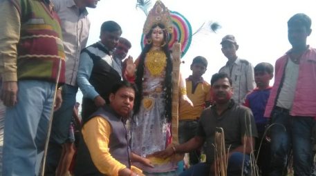 ज्ञानदीप पब्लिक स्कूल और तेजस्वी पब्लिक स्कूल की प्रतिमा का धूमधाम से किया विसर्जन-Naugachia News