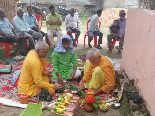 नवगछिया : शिव शक्ति मंदिर निर्माण का शुभारंभ, भूमि पूजन से गूंजा गांव